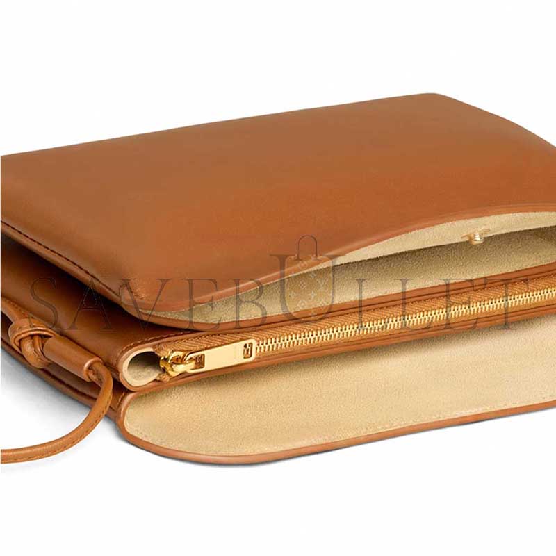 CELINE TRIO FLAP IN SMOOTH LAMBSKIN 10P862O86.GFY5 (22.5*13*3.5cm)